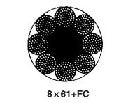 8×61(b)类圆股钢丝绳